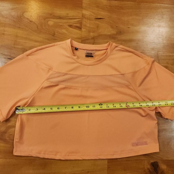 Gymshark Crop Top Womens Size S Orange Short Sleeve Training Gym Workout - Picture 4 of 6